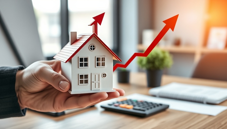 Impact of return to offices on housing market visualized with house model and arrow.