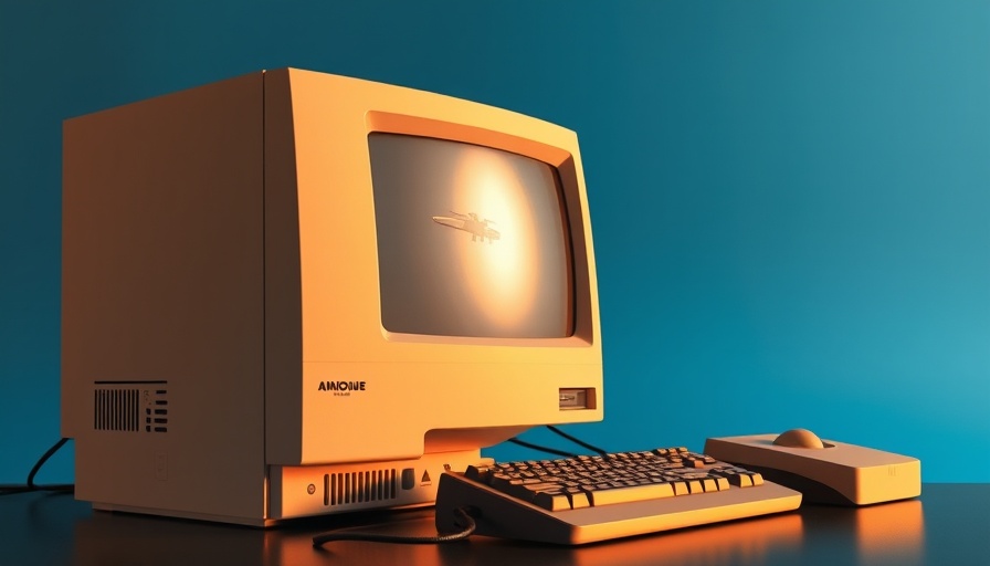 Modern games on a CRT monitor displaying a futuristic scene.