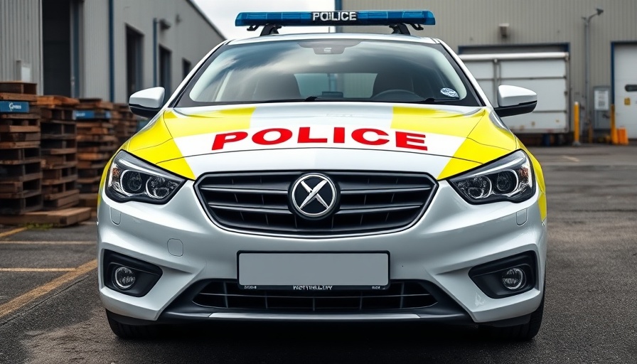 Police car in Dumfries and Galloway area, registered sex offenders.