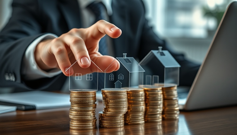 UK detached houses market demand concept with coins and house icons.