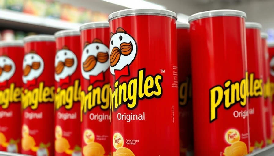 Pringles Miller Lite Beer Flavor red cans on a store shelf.