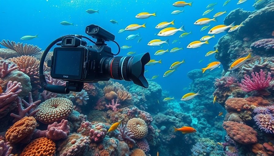 Underwater camera monitors coral restoration with tropical fish