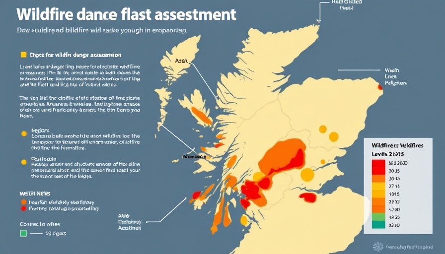 Wildfire danger map showing high risk in Dumfries and Galloway.