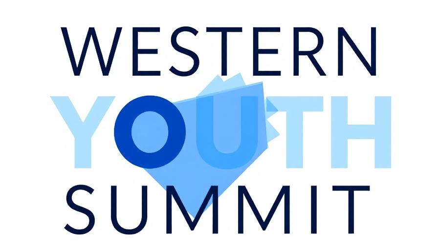 Western Youth Summit logo with blue geometric design and text.