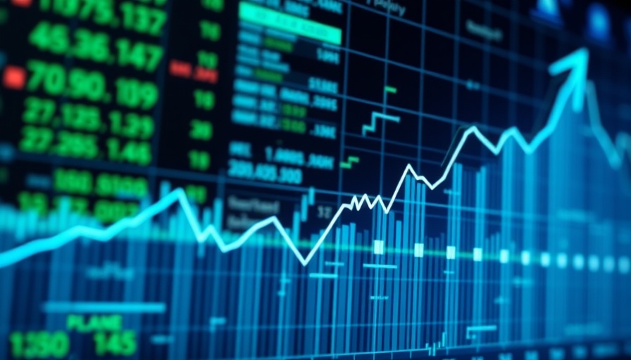 Digital chart showing UK tender prices rise with upward trend.