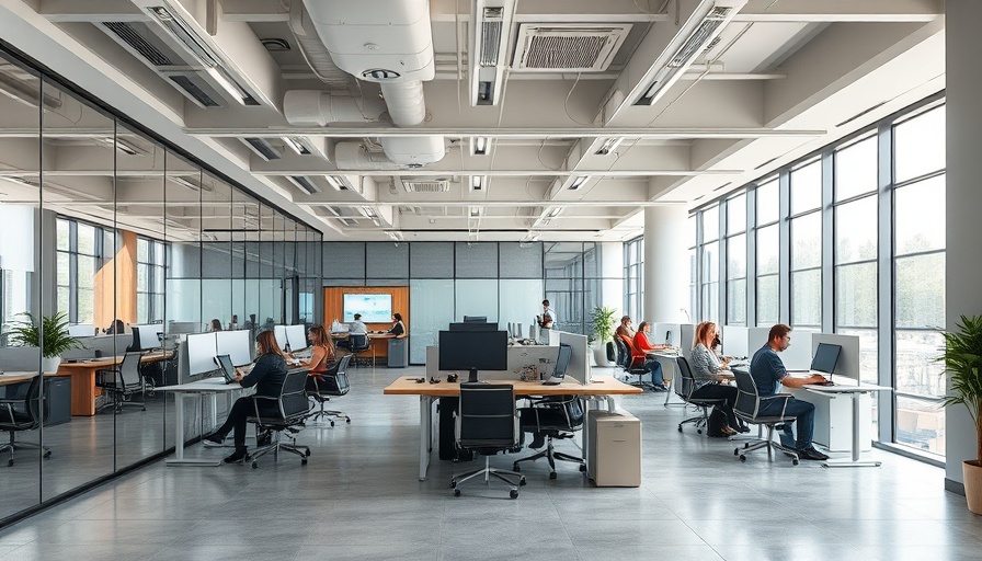 Modern flexible workspace for commercial landlords with sleek interiors.