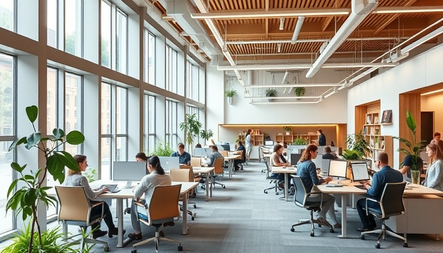 Flexible workspaces with commercial landlords, modern office setting.