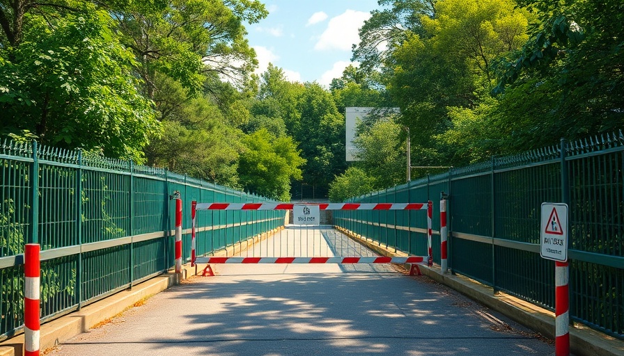 Gallaberry Bridge closed for renovations with warning signs.