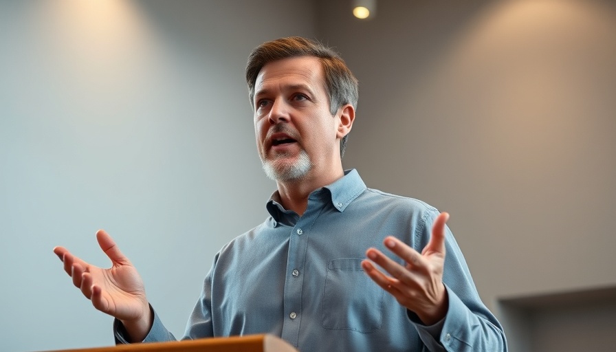 English-speaking Evangelical church in Spain, pastor giving sermon.