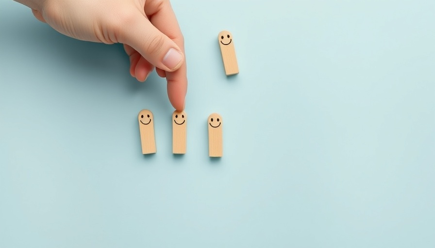 Series of smiley pegs symbolizing startup acquisitions.