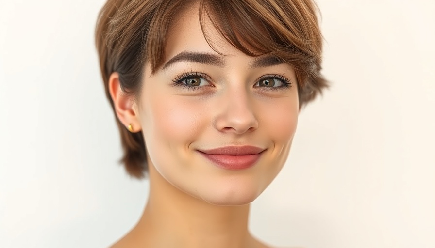 Young woman smiling, boosting your energy before work.