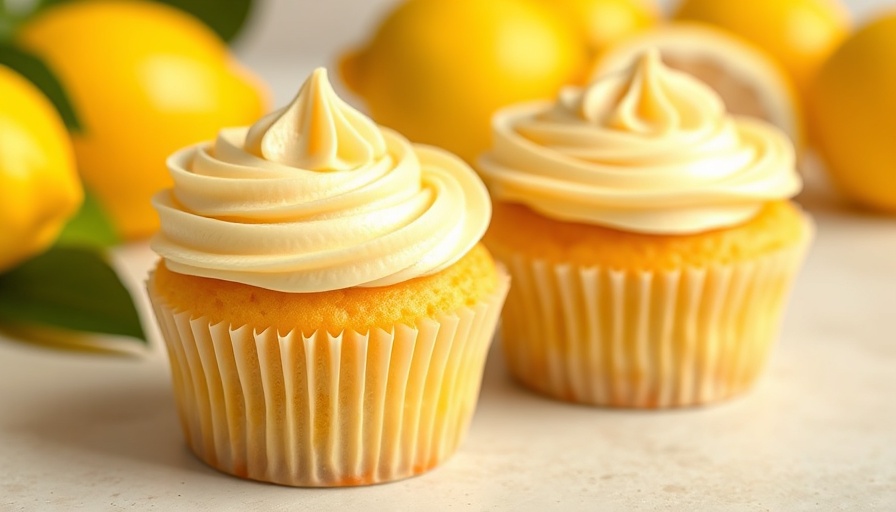 Small batch lemon cupcakes with lemon slices on frosting.