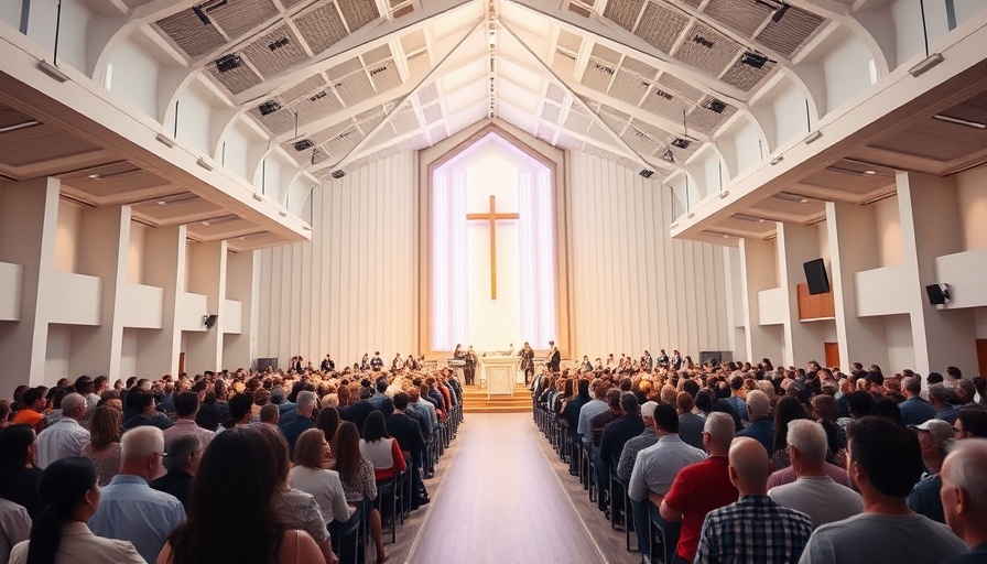 English-speaking Evangelical church in Spain during Sunday service.