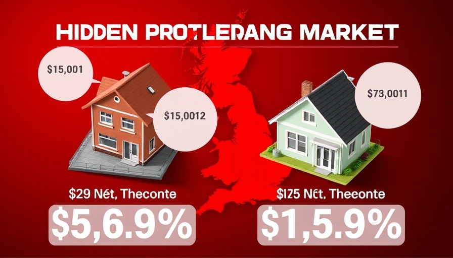 Hidden property market infographic with UK map and property prices.