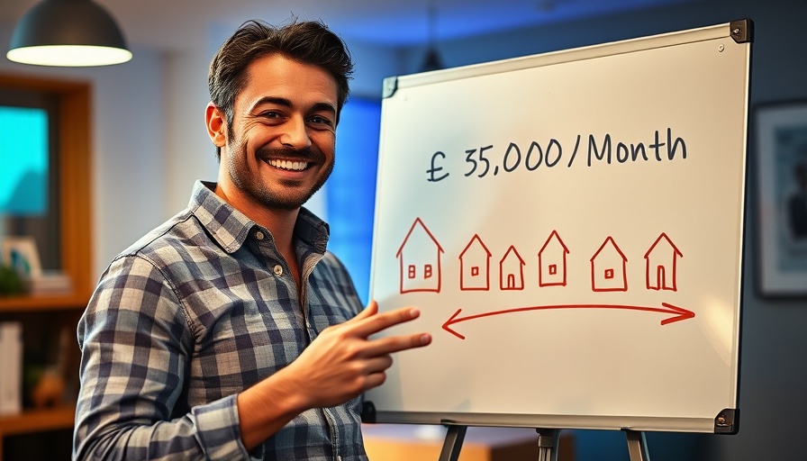 Man explaining UK Property Investing 2025 strategy with whiteboard.