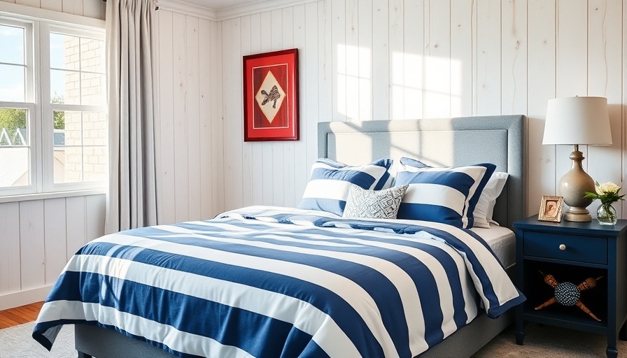 Spring Bedding Trends 2025: Blue and white striped bedding