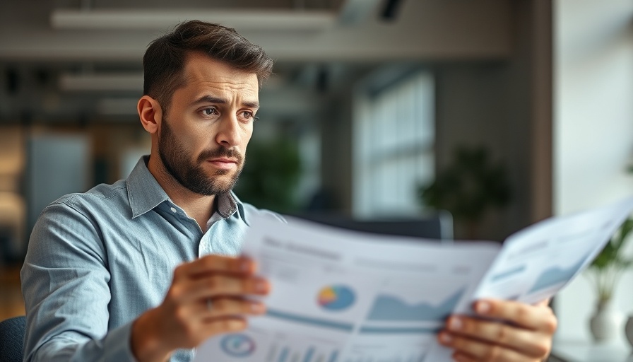Man analyzing documents on newborn sexual orientation identification, concerned.