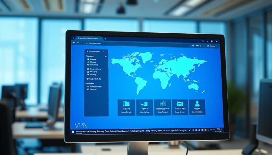 Monitor displaying VPN interface with server map for Best VPNs for torrenting 2025.
