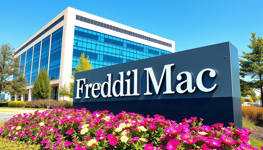 Freddie Mac office sign with flowers, Fannie Mae and Freddie Mac loan limits.