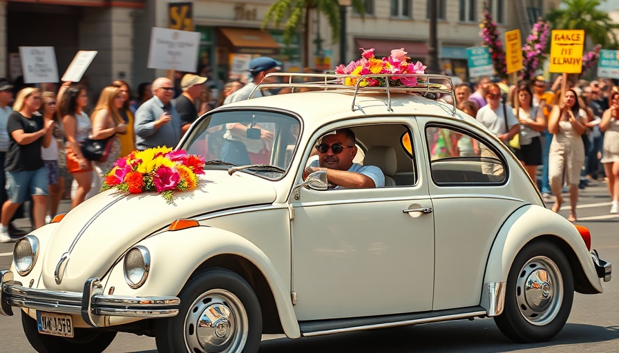 Classic car parade in Dumfries regional events diary.