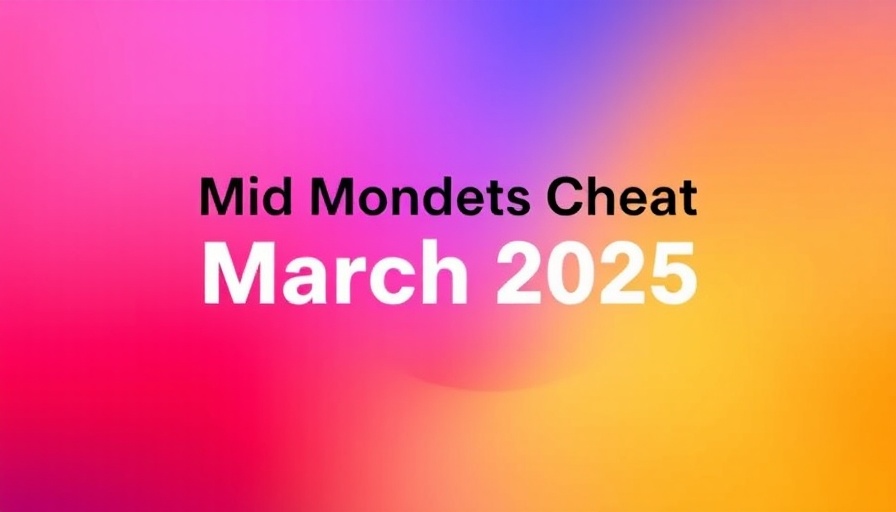Colorful gradient background with 'Mid-Month Check In March 2025' text for penny challenge