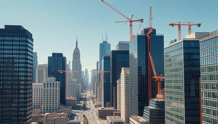 Urban cityscape reflecting building safety levy delay impact on UK housing market.
