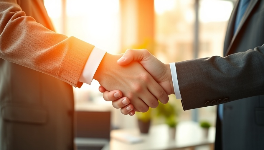Professional handshake in the UK property finance market, symbolizing agreement.