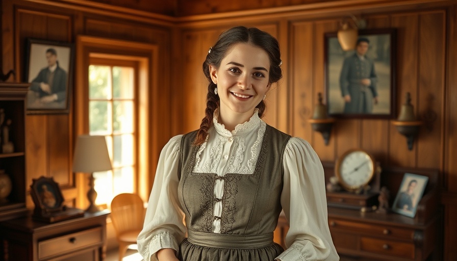 Munitions girl's contribution depicted in historical room with hologram.
