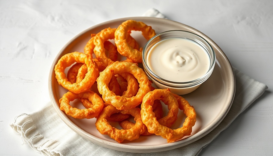Crispy onion ring chips with sauce, Onion Ring Chips Recipe
