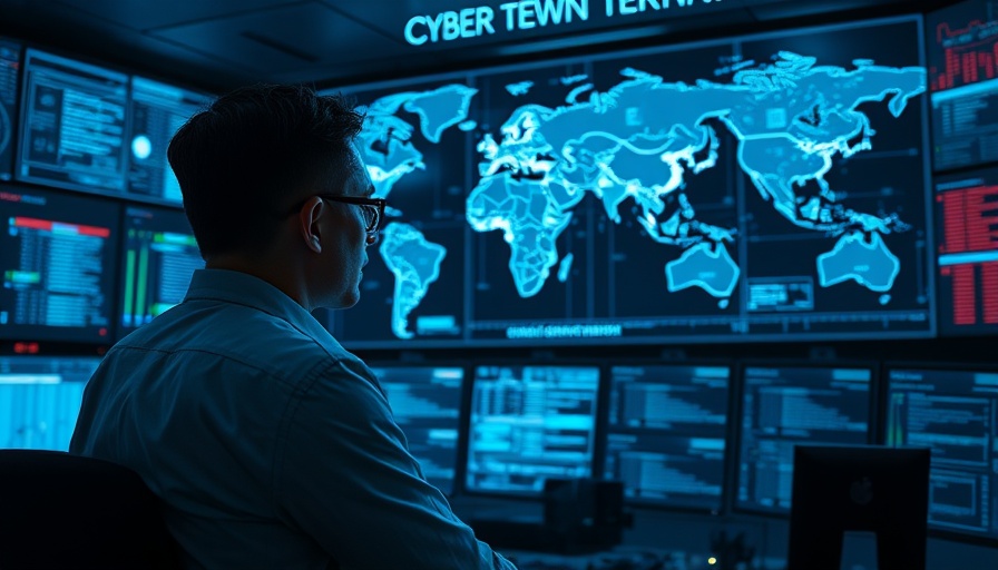 Professional analyzing AI-driven cybersecurity strategies in control room.
