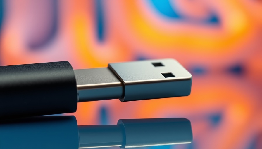 Modern USB drive connected to laptop, showcasing USB drive uses.