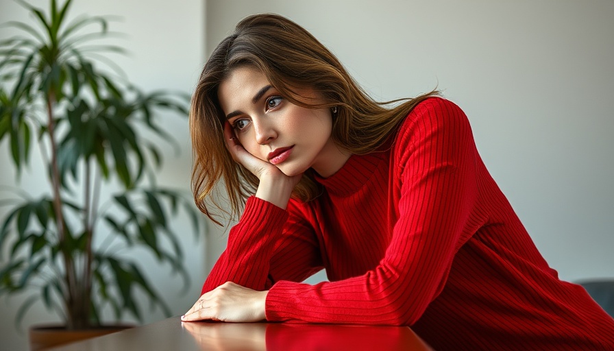 CaaStle Financial Misconduct topic with stylish woman in red sweater.
