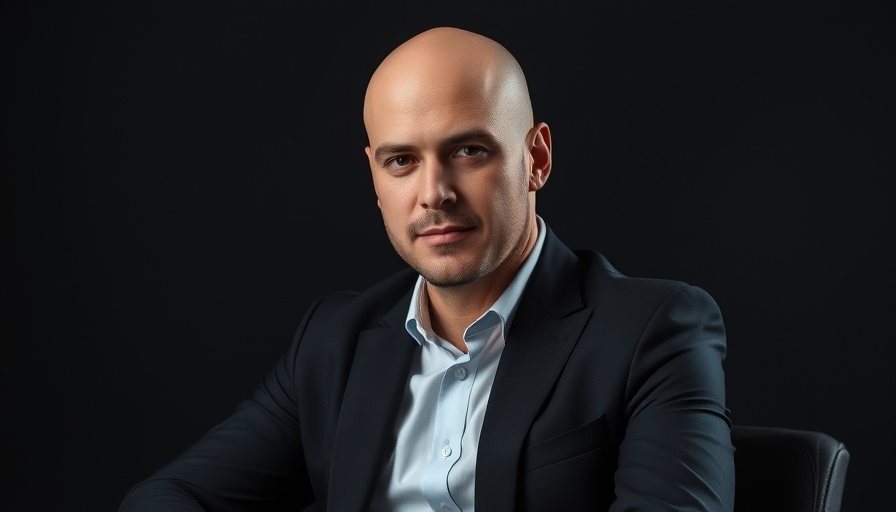 Professional man in suit sitting, related to bridging loans for commercial property.