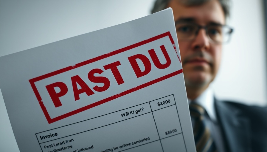 Middle-aged man with overdue invoice symbolizing cost of living crisis UK.