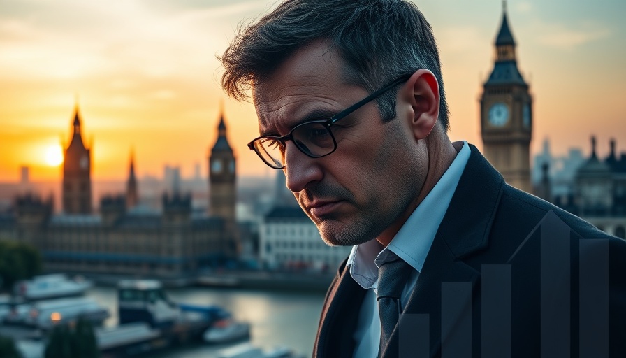 UK Households Face Financial Strain by 2030: Economic decline analysis over London backdrop.