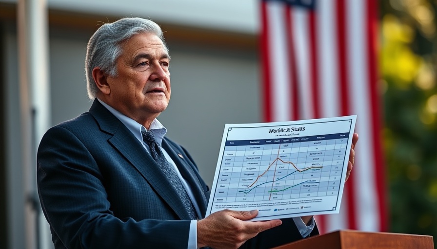 Formal man presenting a tariff chart, outdoors.