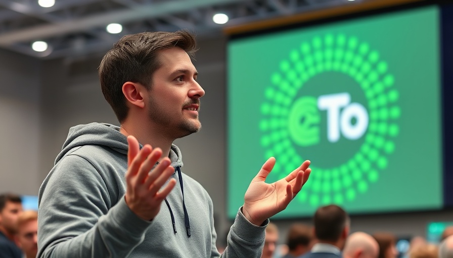 Speaker discusses corporate espionage at tech conference.