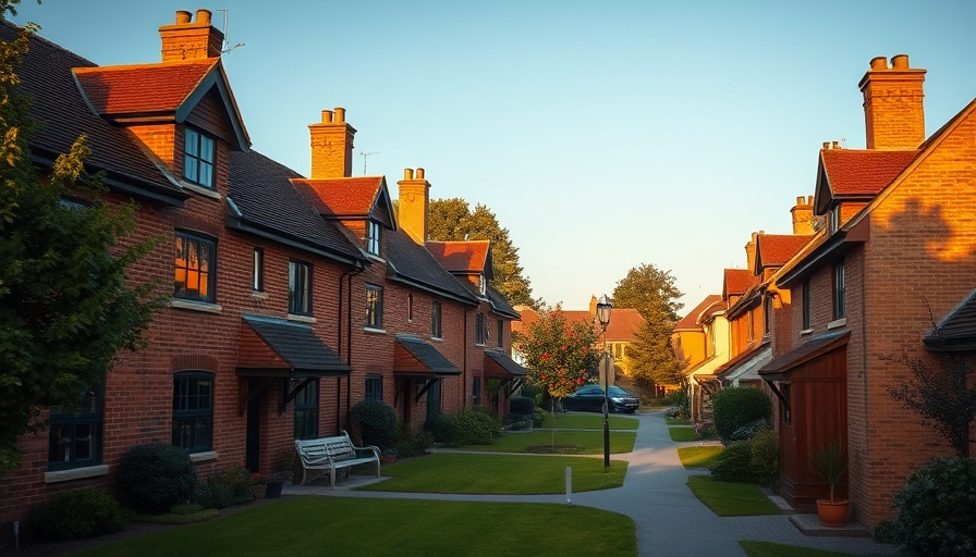 Classic British houses in a sunny UK neighborhood.