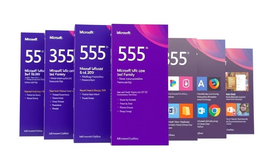 Microsoft 365 Family Subscription package box showing sale details.
