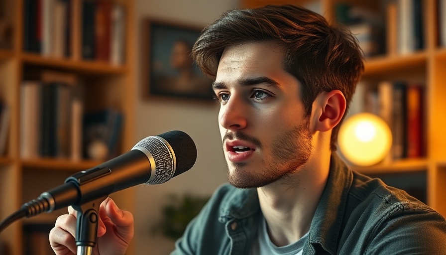 Young man discussing in a home office with bookshelves, emphasizing 'Parenting is Relentless'.