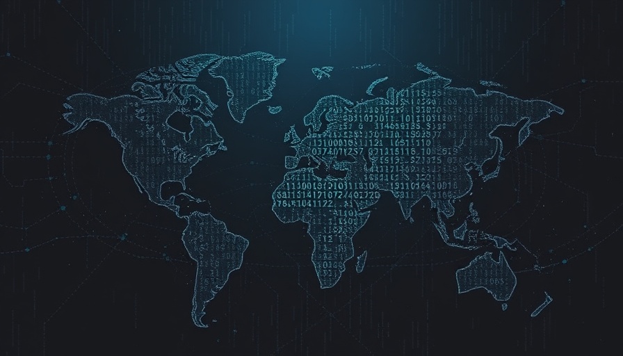 Abstract digital collapse with binary code, Israel's offensive cyber collapse theme.
