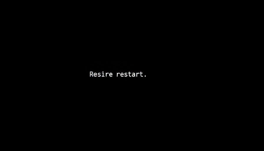 Microsoft Blue Screen of Death error on black screen indicating system restart.