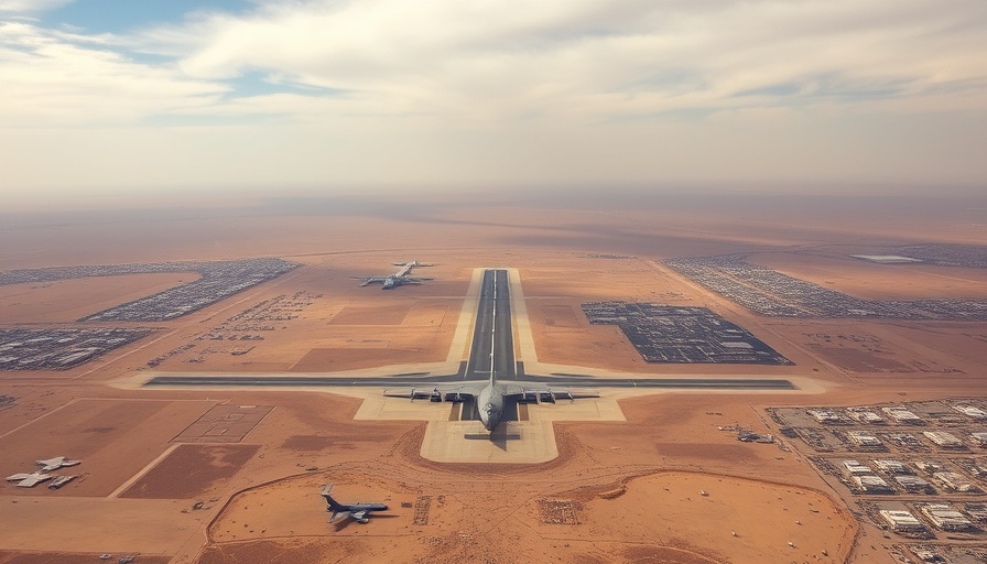 Aerial view of a Syrian airfield linked to chemical weapons activity.