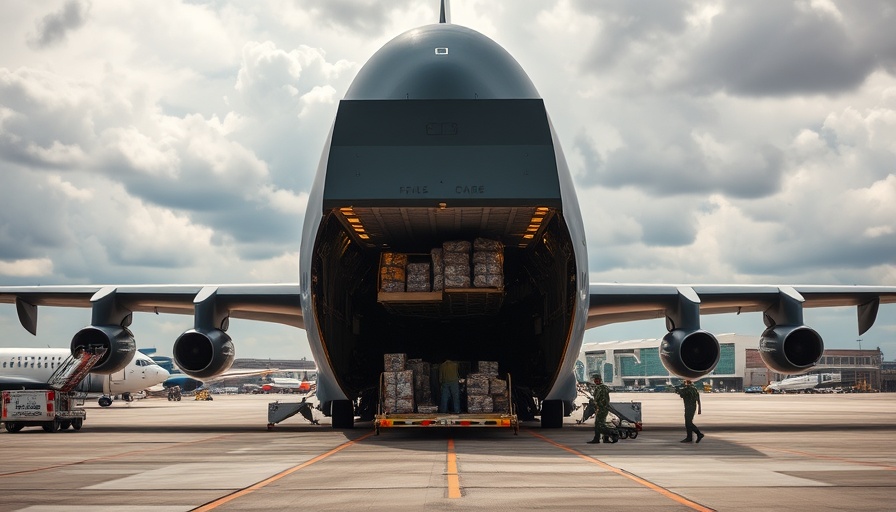 US military aircraft support to Israel with personnel loading