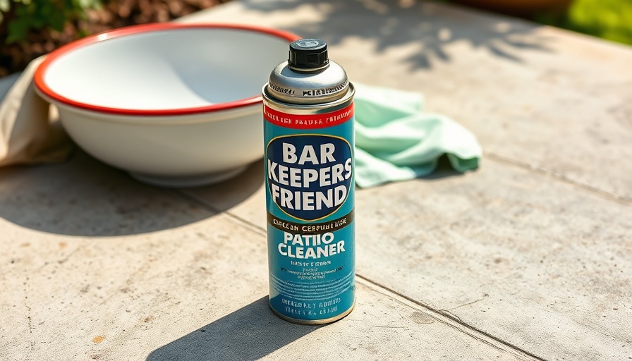 Bar Keepers Friend Patio Cleaner on outdoor concrete surface