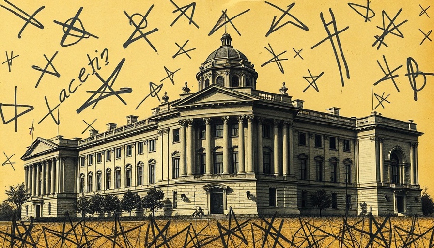 Collage depicting scandal symbols on institutions, emphasizing importance of scandal in faith communities.