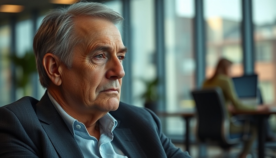 Thoughtful man reflecting indoors, Stock Market Chaos Insights.