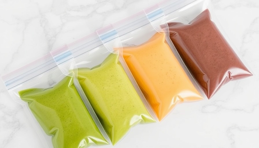 Ready to eat freezer smoothie pouches