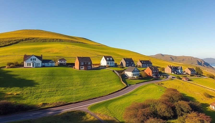 Charming Scottish homes on a sunlit hillside, symbolizing Crown Jewel of Scotland real estate.