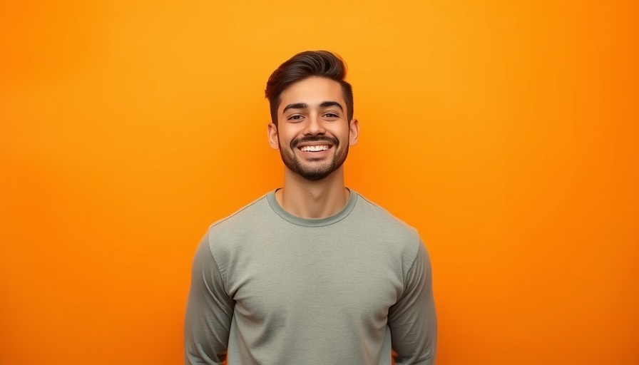 Handling Nervousness Before a Conversation, young man smiling confidently.